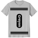 Crayon Tshirt Halloween Costume for Men Women Adult Size | Funny Cool Shirt idea | Graphic tee, Grey, Medium