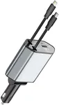 Retractable Car Charger, 4 in1 Fast