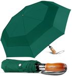 Lejorain Large Compact Golf Umbrella - 54inch Oversized Auto Open Close Folding Golf Umbrella Travel 210T Dupont Teflon Coated Vented Windproof Double Canopy for Women Men