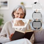 NZQXJXZ 5X Hands Free Magnifying Glass with Light and Stand 43 Ultra-Bright LED, Lighted Magnifying Glass, Full Page Magnifier for Reading, Small Print, Senior, Low Vision