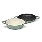 Cuisinart CI5528-2SG 2-in-1 Multipurpose Set (4 Qt. All Purpose Pan & 11" Grill Pan) - Sage Green