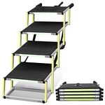Car dog stair for small & big dogs PRIORPET - Glow in the dark marking - Gentle on the joints foldable car ramp - Suitable for all cars - Non-slip surface - 4 Steps