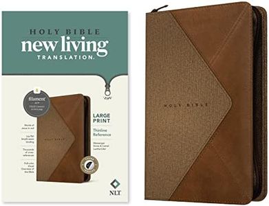 NLT Large Print Thinline Reference Zipper Bible, Filament: New Living Translation, Messenger Stone & Camel, Leatherlike, Thinline Reference, Filament Enabled