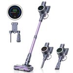 Lubluelu Cordless Vacuum Cleaner, 25Kpa Brushless Vacuum Cleaner, Cordless Vacuum with LED Display Screen, 6 in 1 Stick Vacuum for Pet Hair Carpet Hard Floor