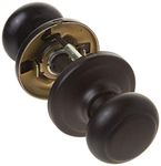 Weiser Troy Matte Black Door Knob, Interior Door Handles/Passage Knobs for Hall and Closet Door, Non-locking Hall/Closet Door Handle, Traditional Home Décor