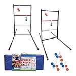 University Games | Double Ladder Ball Indoor Outdoor Ladderball Game Set, 6 Soft Rubber Bolas Balls, Zippered Travel Case, Premium Quality and Durability for 2 or More Players Ages 8 and Up