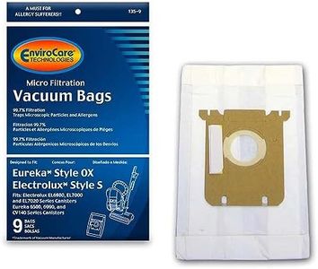 EnviroCare Replacement Micro Filtration Vacuum Cleaner Dust Bags Designed to fit Electrolux Harmony/Oxygen Style S and Eureka Canisters Style S Canisters 9 pack