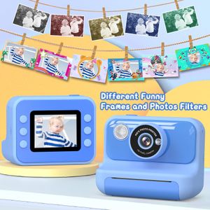 Hangrui Kids Instant Print Camera – Blue, Portable Photo Printer