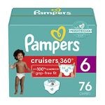 Pampers Cruisers 360° Fit Pull on diapers, size 6, 76 count, Disposable Diapers with Stretchy Waistband