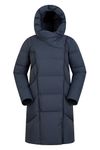 Mountain Warehouse Cosy Wrap Womens Down Padded Jacket - Water Resistant Ladies Winter Coat, Down Fill Power 600, Warm Puffer Jacket -for Winter Travelling & Daily Use Grey Women's Size 16