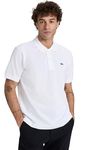 Lacoste Men's Short Sleeve Pima Jersey Interlock Regular Fit Polo, White, X-Large