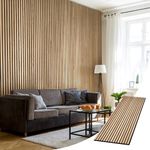 Acupanel - Real Oak Wood Veneer Contemporary Luxury Slatted Wall Panel 240 x 60 cm Sound Absorbing Interior Walls Decor