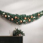 Jingle Jollys Christmas Garland 1.8M Green Garlands, Decorations Holiday Party Gift Home Garden Store Decor, 180cm 420 Tips Thick Foliage Flower Vine Wreath Assembly Free