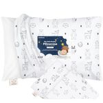 KeaBabies Toddler Pillowcase for Pillow, Organic Pillow Case for Boy,Girls Kids, 100% Natural Cotton Pillowcase for Miniature Sleepy Pillows, Toddler First Pillow,Pillow Sold Separately(KeaFriends)