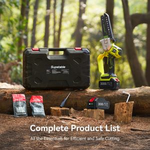 Supstable 6-Inch Cordless Mini Chainsaw – Portable Electric Saw