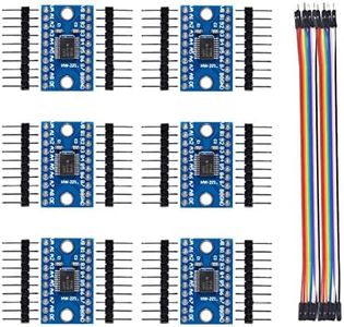 DIANN 6pcs TXS0108E Logic Level Module 8 Channel Bi-Directional High-Speed Full Duplex Shifter 3.3V 5V Module with Cable