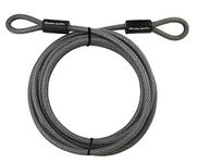 Master Lock 72DPF Heavy Duty Cable, 15 Feet Braided Steel, 3/8-Inch Diameter, Black