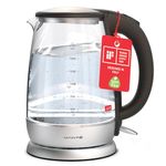 Vianté Electric Glass Tea Kettle. Fast Water Boiler. BPA-FREE. Stainless Steel & Borosilicate Glass. Designed in Italy. 1.7 Liters capacity.