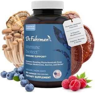 Dr. Fuhrman All Natural Immune Support Supplement | Whole-Food Derived Vitamin for Immunity Defense | Organic Mushrooms, & Berries | Organic Lion’s Mane, Maitake, Reishi, and Elderberry | 120 Caps