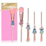 Makeup Brushes 5PCS Cartoon Stitch Girl Makeup Brushes Set Premium Synthetic Foundation Brush Blending Face Powder Blush Concealers Eye Shadows