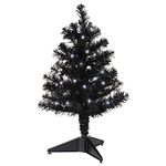 Hallmark Keepsake 2022, Miniature Black Pre-Lit Christmas Tree, 18.75" (2499QSB6246)