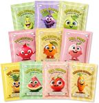 Kaely 10 Pack Fruit Face Masks for Kids, Spa Party Facial Mask Skincare Set, Sheet Masks Skin Care, Moisturize Brighten Soothe for All Skin Types, Christmas Birthday Gifts for Women Men Girls, 01