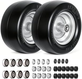 11x6.00-5 Tires for Zero Turn Mower,with Upgraded 3/4",5/8"and 1/2" Bearing More Durable,11x6.00-5 Flat Free Tire,11x6-5 Lawn Mower Tires 6"- 8"Center Hub, Load 400lbs (silver)