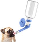 Andiker No-Drip Dog Water Dispenser Bottle-Dog Kennel Cage Water Dispenser Water Drinker Kettle for Pets can be Raised and Lowered Drinking Water Feeding Cage Water Bottle for Dogs (Blue)