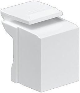 Leviton 41084-BW Blank Quickport Insert, 10-Pack, White