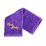 Swanson Christian Products Embroidered Hand Towels - 'First Lady' - Gifts for Pastor, Clergy, & Ministers - Pastor Towel - Purple w/Gold Lettering …