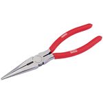 Draper Redline Long Nose Pliers | Heavy Duty Pliers with PVC Dipped Handles | 200mm Needle Nose Pliers | 68238