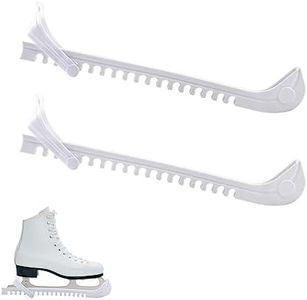 Ice Skate Guards, Figure Skate Blade Guards, Hockey Skate Guards, Hockey Stick Blade Protector for Ice Skating Shoes, Universal Ice Hockey Skates Blade Covers, Ice Skating Accessories (White)