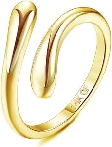 FASACCO 14k Gold Fillled Toe Rings for Women Hug CZ Triple Simple Band Toe Rings Adjustable Toe Rings Hug