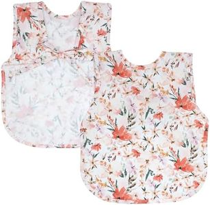 BapronBaby Peachy Dreams Bapron - No Neck Tie Safer Bib for Baby & Toddler - Soft Waterproof Stain Resistant - Machine Washable - Sz Baby/Toddler 6m-3T