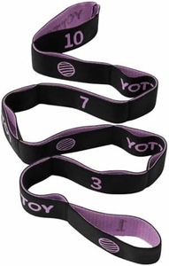 YOTTOY Yoga Strap and Resistance Bands-Exercise Elastic Bands for Working Out Women with 10 Loops-Perfect for Stretching and Physical Therapy (purple)