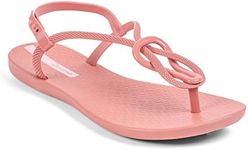 Ipanema Women's Trendy Sandals - Comfortabe and Stylish T-Strap Flat Sandals with Adjustable Ankle Strap Closure, Pink/Pink, 10