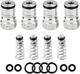 Dbgogo 2 Pairs Ball Lock Keg Post, Stainless Steel Homebrewing Beer Cornelius Corny Keg Quick Disconnect Kegerator Gas + Liquid 19/32-18 Thread Adapter Poppet Spring Sealing Gasket Replacement Kit