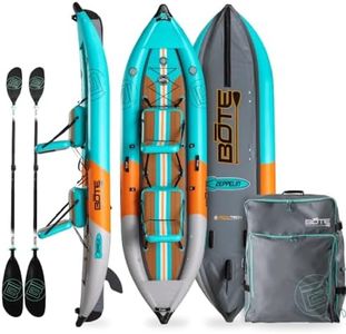 BOTE Zeppelin Aero 12 FT Inflatable Kayak Package Customizable for 1 Single Rider and 2 Person Tandem Rider Blow Up Family Friendly Fishing Hunting Multiple Colors