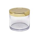 Zenvista 100gm Acrylic Shan Jars, With Very Beautiful Gold Lids, for Creams, Face gels & Lip Balms, (Pack of 3)