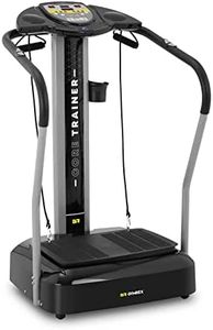 Gymrex Aparato De Vibración para Fitness Plataforma Vibratoria GR-MG39 (53 x 37 cm, Capacidad hasta 120 kg, con 2 Bandas de Fitness)
