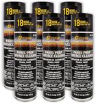 Custom Shop Panel Prep Surface Cleaner & Degreaser (6 Pack) - 18oz Spray Can - Powerful Wax and Grease Remover for Auto Body Paint Prep - Removes Residue Before Painting