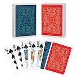 Playing Cards 2 Pack,Plastic Waterproof Playing Cards for Adults and Kids,2 Decks of Poker Cards Professional Set,Wide Poker Size Regular Index,Cards for Pool Beach Games and Family Games Night