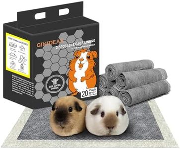 GINIDEAR Guinea Pig Bedding, Disposable Guinea Pig Cage Liners, Charcoal Odor Controlling Absorbent Waterproof Pee Pads for Rabbits, Hamster and Other Small Animals. 24''x47''(for Midwest),20 Count