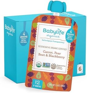 Babylife Organics Stage 2 – Heavy Metal Safe, Organic Baby Food - Carrot, Pear, Beet & Blackberry, 3.5 Ounce Pouch (6 Pack)