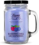 beamer Candle Co. Aromatic Home Series 12oz Candle - Blueberries Smell Like Raspberries Scent Smoke Sticker