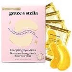 Under Eye Mask - Reduce Dark Circles, Puffy Eyes, Undereye Bags, Wrinkles - Gel Under Eye Patches, Vegan Cruelty-Free Self Care by grace and stella (24 Pairs, Gold)