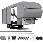 Leader Accessories 5th Wheel Cover RV Cover (29'-33', Grey/Easy Setup W Tire Covers)