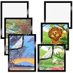 OBANGONG 6 Pack Diamond Painting Frames 30x40,30x30 cm Magnetic Diamond Art Canvas Frame Black Self-Adhesive Picture Frame for Wall Window Door Decor Painting Display Protection