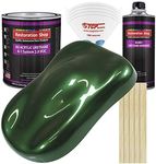 Restoration Shop - British Racing Green Metallic Acrylic Urethane Auto Paint - Complete Gallon Paint Kit - Professional Single Stage High Gloss Automotive, Car, Truck Coating, 4:1 Mix Ratio, 2.8 VOC