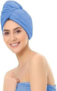 Sassoon Venir Microfiber Hair Wrap Towel for Women (Heaven Color, Free Size) with Smooth Texture Super Absorbent Quick Dry Hair Turban for Drying Hair